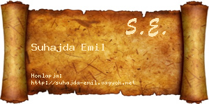 Suhajda Emil névjegykártya