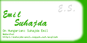 emil suhajda business card